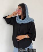 شومیز پشت دکمه مدل سوزان