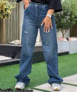 شلوار جین نیم بگ مدل آرلو