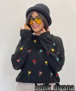 بافت تک مدل گل افشان