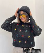 بافت تک مدل گل افشان