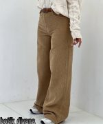 شلوار بگ مخمل کبریتی