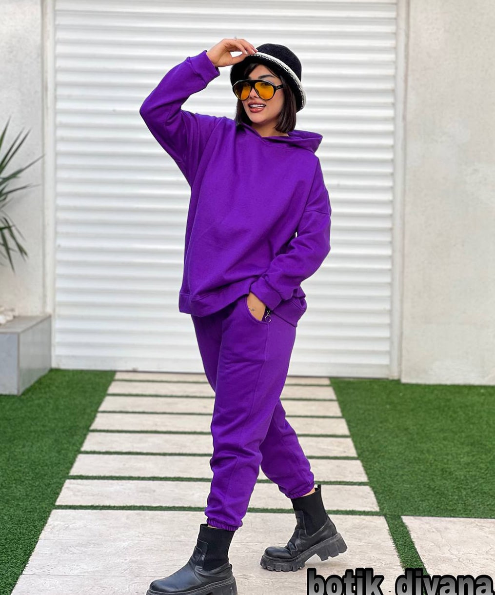 ست هودی شلوار مدل زیپون