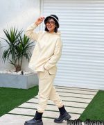 ست هودی شلوار مدل زیپون