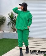 ست هودی شلوار مدل زیپون