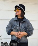 کت کراپ جین مدل ساتین