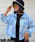 کت کراپ جین مدل ساتین