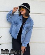 کت کراپ جین مدل ساتین