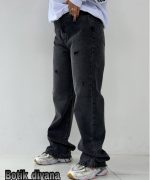 شلوار نیم بگ ذغالی