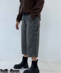 شلوار جین کارپنتری کوتاه