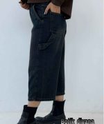 شلوار جین کارپنتری کوتاه