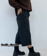 شلوار جین کارپنتری کوتاه