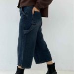شلوار جین کارپنتری کوتاه