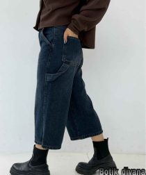 شلوار جین کارپنتری کوتاه