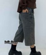 شلوار جین کارپنتری کوتاه