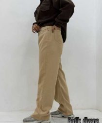 شلوار نیم بگ کتان