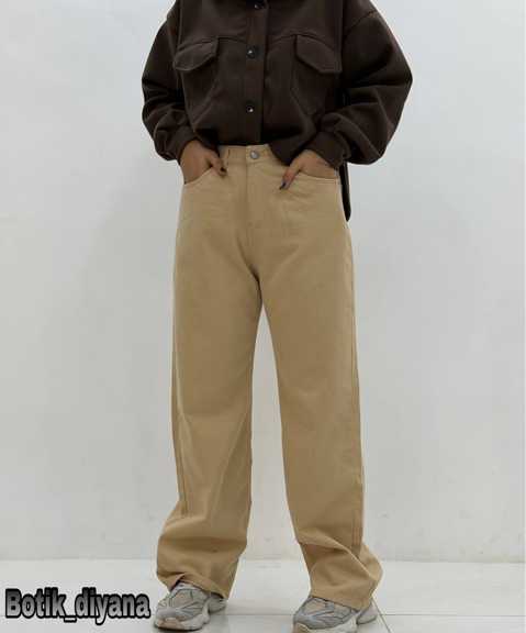 شلوار نیم بگ کتان