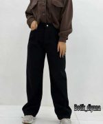 شلوار نیم بگ کتان