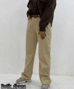 شلوار نیم بگ کتان