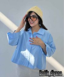 شومیز لینن مدل فرنیکا