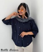 شومیز لینن گلدوزی مدل قلبی