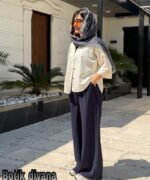 شومیز لینن گلدوزی مدل قلبی