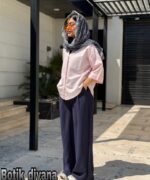 شومیز لینن گلدوزی مدل قلبی