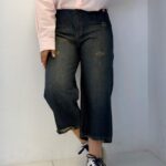 شلوار جین واید لگ مدل هایلین