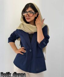 کت لینن پشت دکمه مدل آریسان