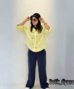 شومیز لینن گلدوزی مدل کرشمه